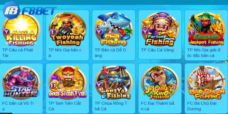 Kho game bắn cá đa dạng tại F8Bet